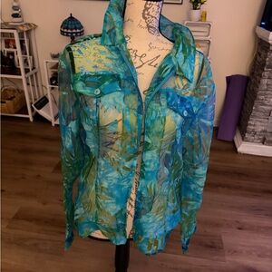Women's Sheer Blue Green Jacket